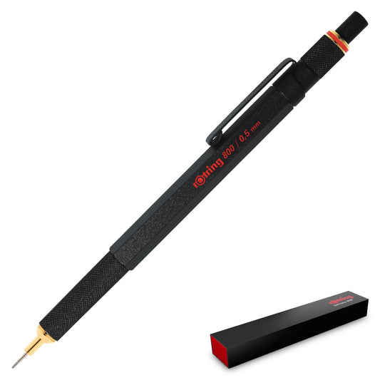 Rotring 800 Black Mechanical Pencil with a 0.5 mm lead