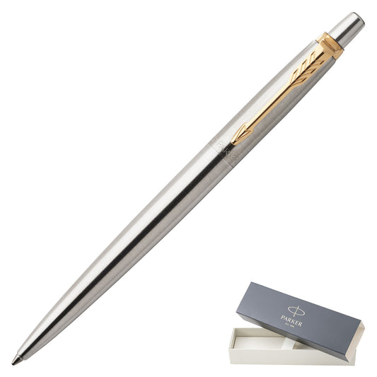 Parker Jotter Stainless Steel Golden Trim Ballpoint Pen