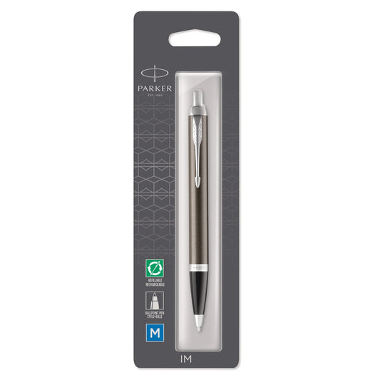 Parker IM Dark Espresso Chrome Trim Ballpoint Pen