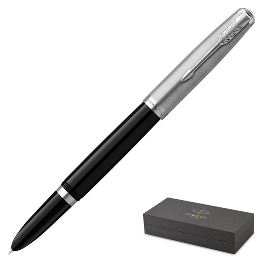 Parker 51 Black Chrome Trim Fountain Pen