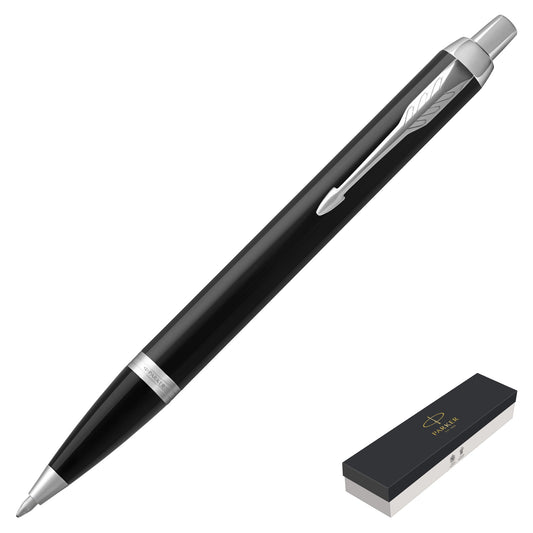 Parker IM Ballpoint Pen in Matte Black with Chrome Trim