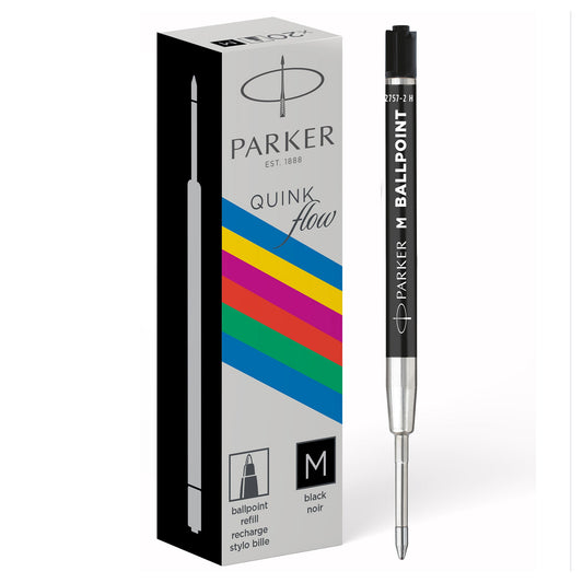 Parker Eco Refill Ballpoint Pen Medium Black Pack of 20