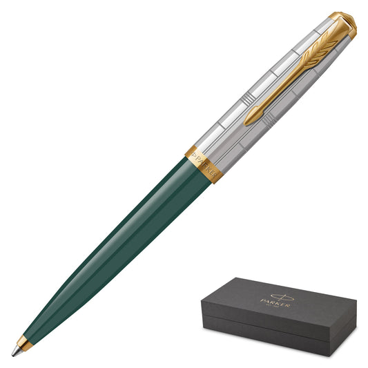 Parker 51 Premium Forest Green Gold Trim Ballpoint Pen