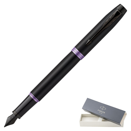 Parker IM Amethyst Purple Ring Fountain Pen Medium Nib