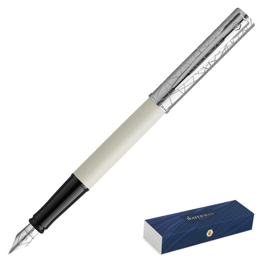 Waterman Allure Deluxe White Fountain Pen Fine Nib