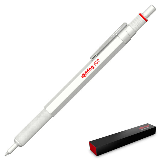 Rotring 600 Ballpoint Pen in Pearl White