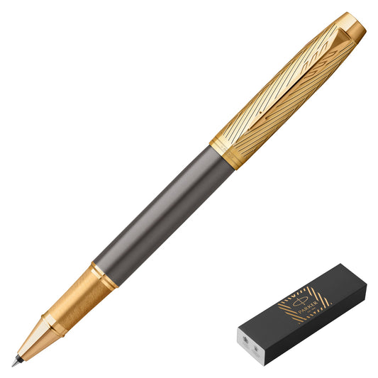 Parker IM Premium Pioneers Collection Arrow Gold Trim Rollerball Pen