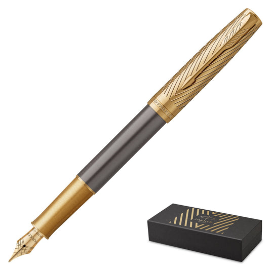 Parker Sonnet Pioneers Collection Fountain Pen Arrow Gold Trim 18K Medium Nib