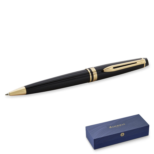 Waterman Expert Black Gold Trim Ballpoint