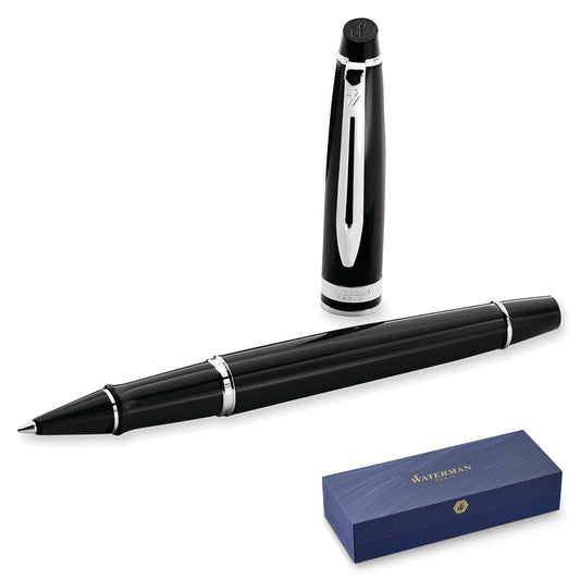 Waterman Expert 3 Black Chrome Trim Rollerball Pen