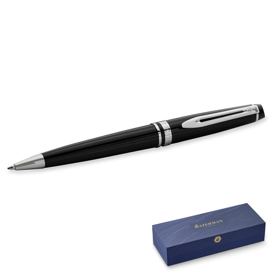 Waterman Expert Black Chrome Trim Ballpoint Pen